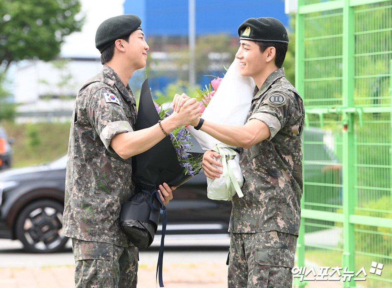 The moment that ARMY has been waiting for is finally here! BTS members Kim Namjoon, aka RM, and Kim Taehyung, aka V, have been officially discharged after completing their two-year mandatory military service in South Korea